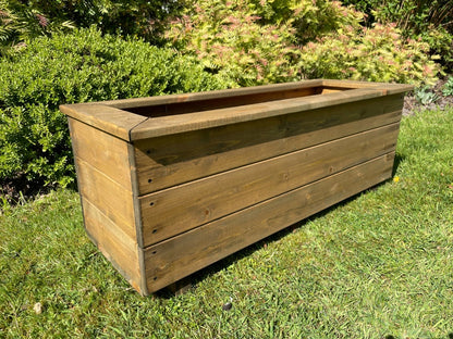 Trough Rectangle Wooden Garden Planter Extra Deep Large Raised Quality Planter