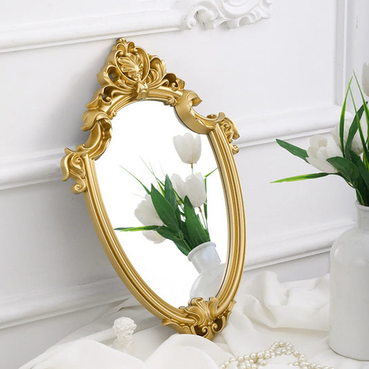 Vintage Ornate Gold Wall Mirror Baroque Carved Framed Hanging Decorative Mirror