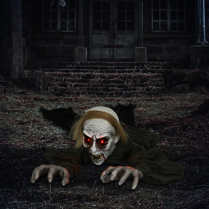 167 cm Halloween Crawling Zombie, Outdoor Animated Prop