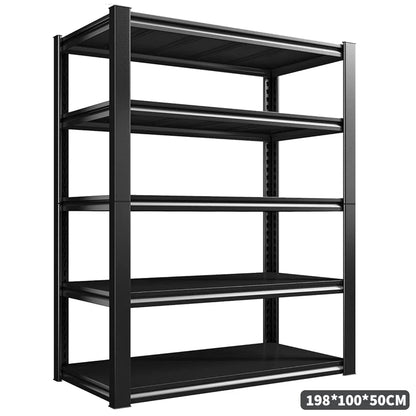 5 Tier Boltless Garage Storage Shelving Steel Racking Galvanised 198x100x50cm UK