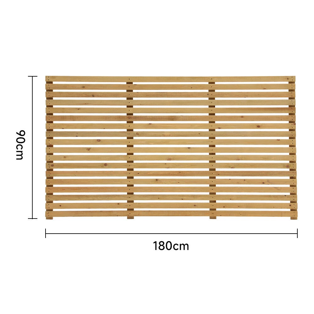 6ft Contemporary Slatted Rough Sawn Treated Fence Panel