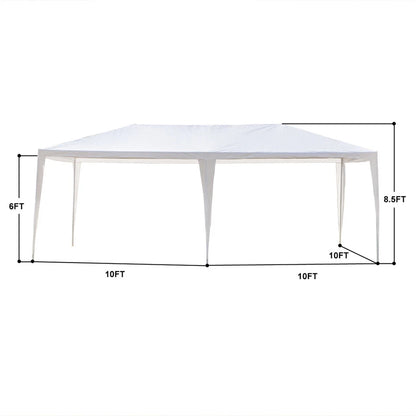 3x6M Gazebo Marquee Party Tent With 6 Sides Garden Patio Outdoor Canopy White UK