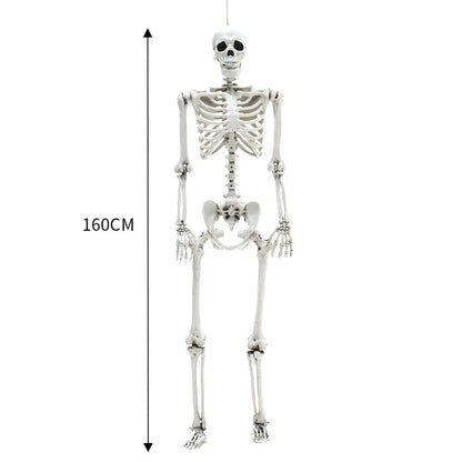160CM Hanging Full Life Size Human Skeleton Model Halloween Party Prop Bar Decor