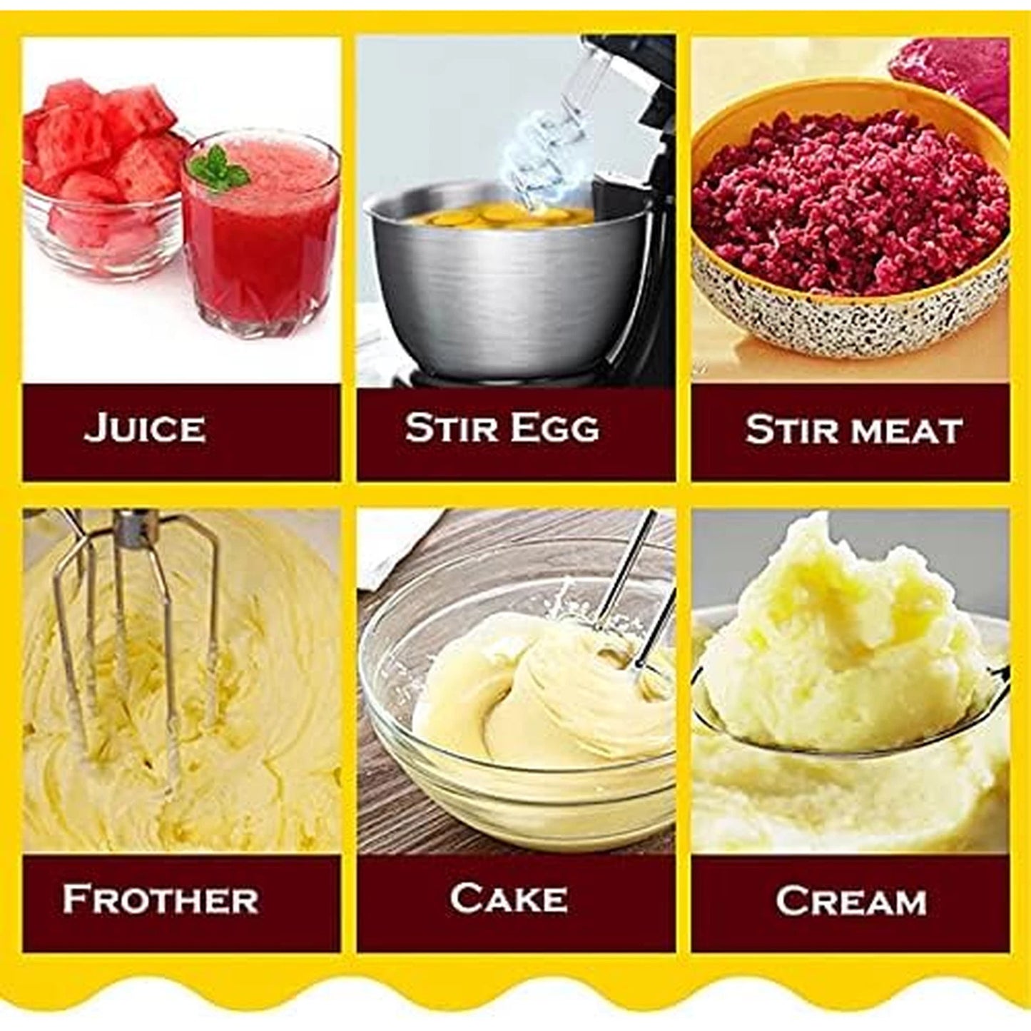 Stand Mixer for Baking Food with Dough Hooks 4.2l Cheap Whisk Attachment Beaters