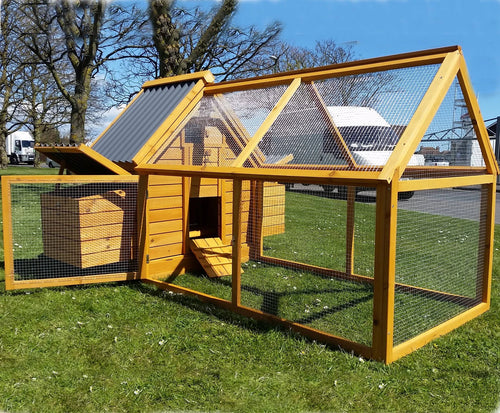 CHICKEN COOP HEN HOUSE POULTRY NEST BOX COOPS RABBIT HUTCH PLASTIC PLUS RUN