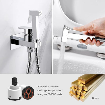 Muslim Shower Mixer Kit, Hot and Cold Bidet Spray with Shattaf Sprayer