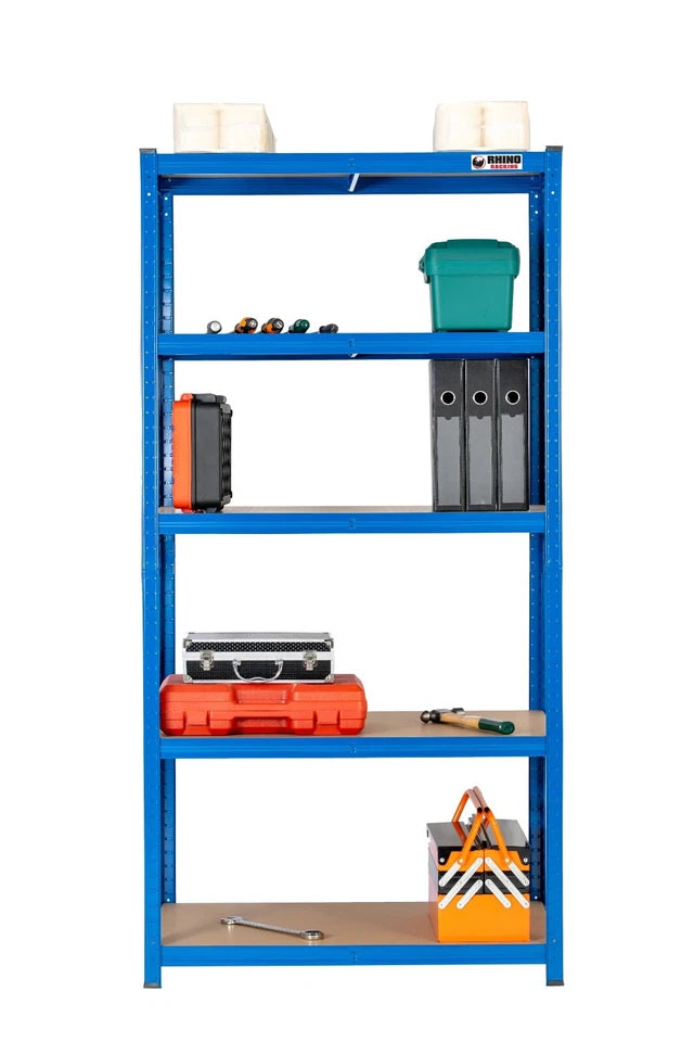 5 Tier Blue Metal Garage Shelving Unit 1000kg 180 x 90 x 60cm