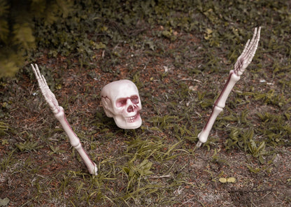 Ground Breaking Skeleton Prop Halloween Party Garden Decoration Bones