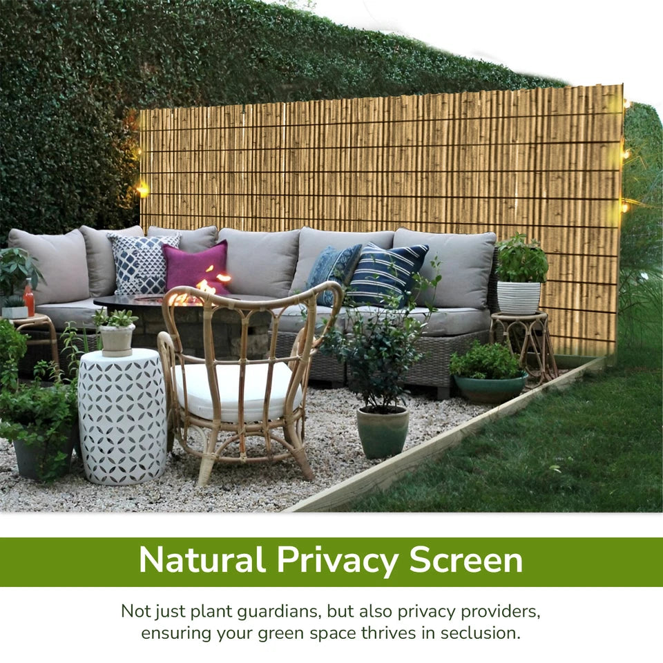 Bamboo Slat Fence Screen Roll Screening Fencing Privacy Sun Panel Garden Outdoor