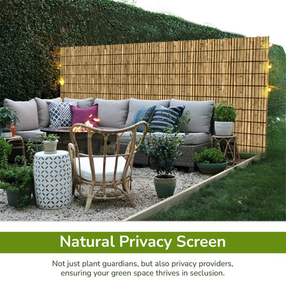 Bamboo Slat Fence Screen Roll Screening Fencing Privacy Sun Panel Garden Outdoor