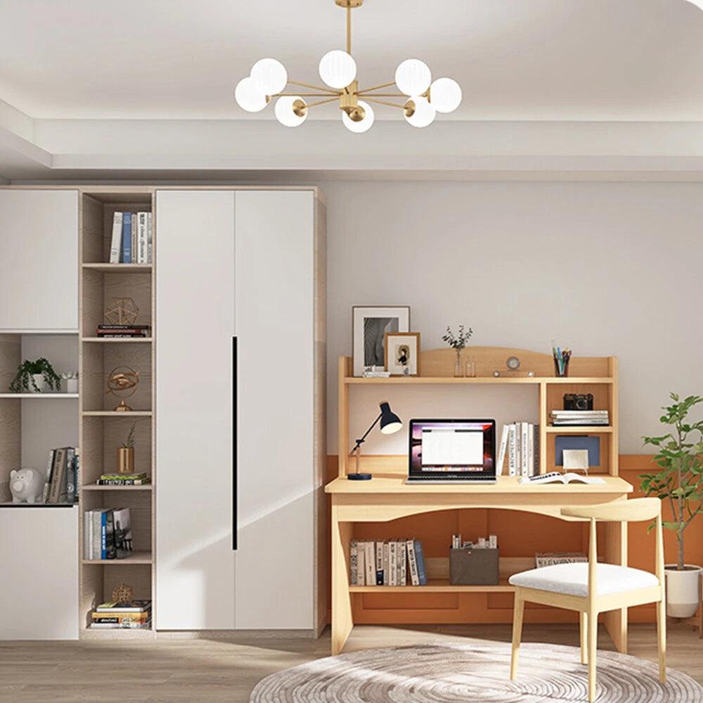 Computer Desk Study Table Writing Shelves Home Office Wooden Workstation Laptop