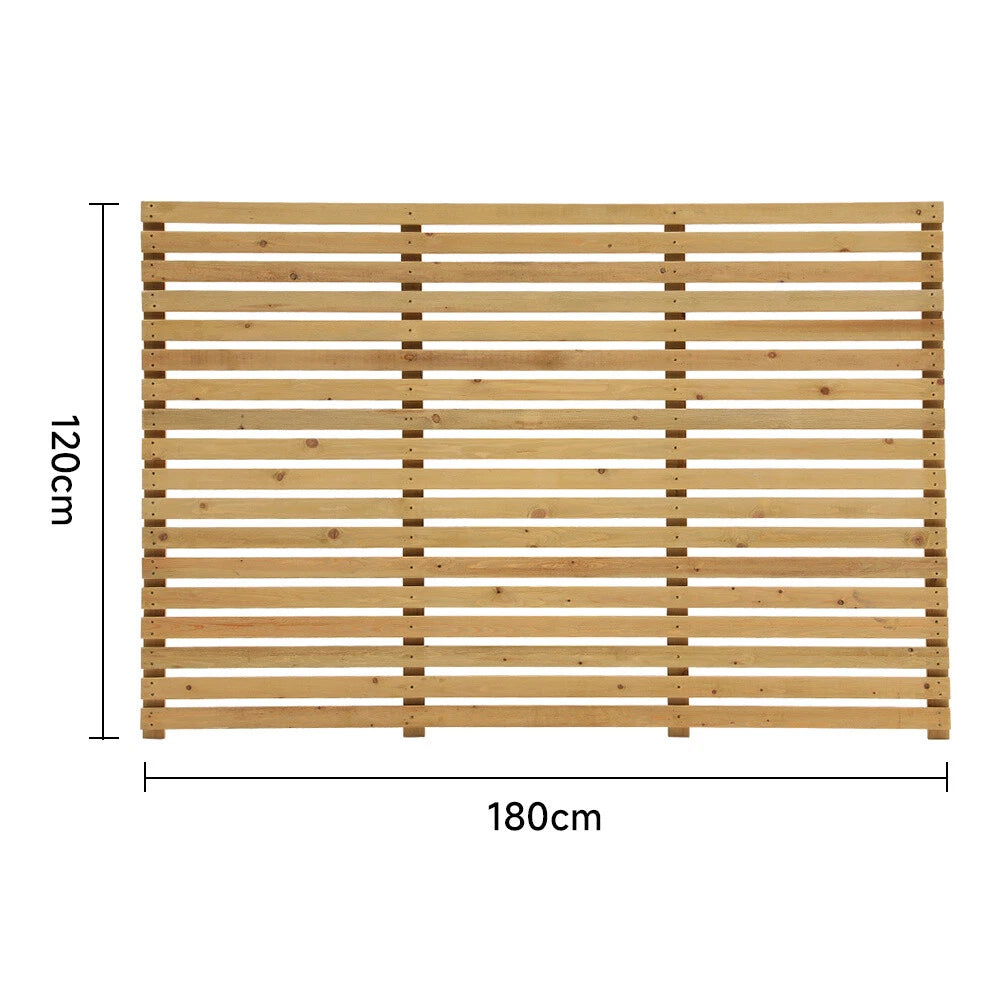 6ft Contemporary Slatted Rough Sawn Treated Fence Panel