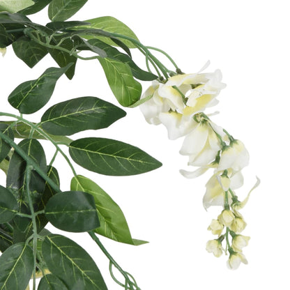Artificial Wisteria Tree Artificial Plant 840 Leaves Green and White