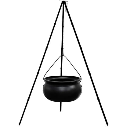 Halloween Decor Outdoor Large Witches Cauldron on Tripod with Light Yard Decor