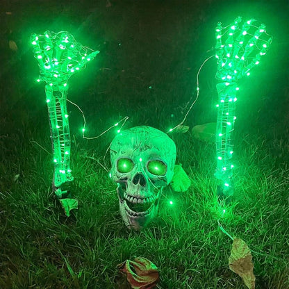Large Ground Breaking Skeleton with Light Up Eyes Halloween Decoration Prop