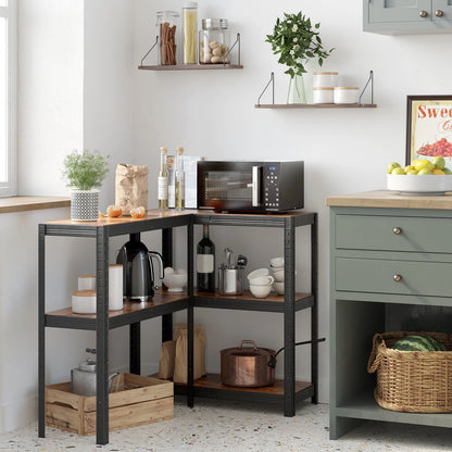 Shelving Unit 650kg Load Capacity Industrial Adjustable Rustic Brown