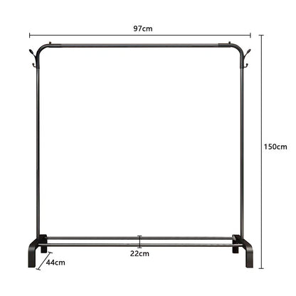 Heavy Duty Metal Clothes Rack Single Rail Garment Dress Indoor