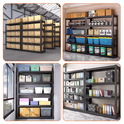 5 Tier Boltless Garage Storage Shelving Steel Racking Galvanised 198x100x50cm UK
