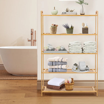 5 TIERS BAMBOO SHOE RACK
