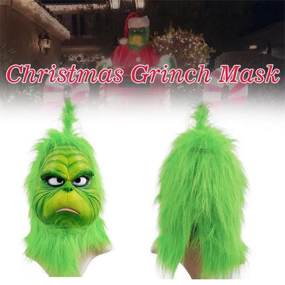 The Grinch Latex Mask Adults Costume Cosplay Christmas Fancy Dress Outfits