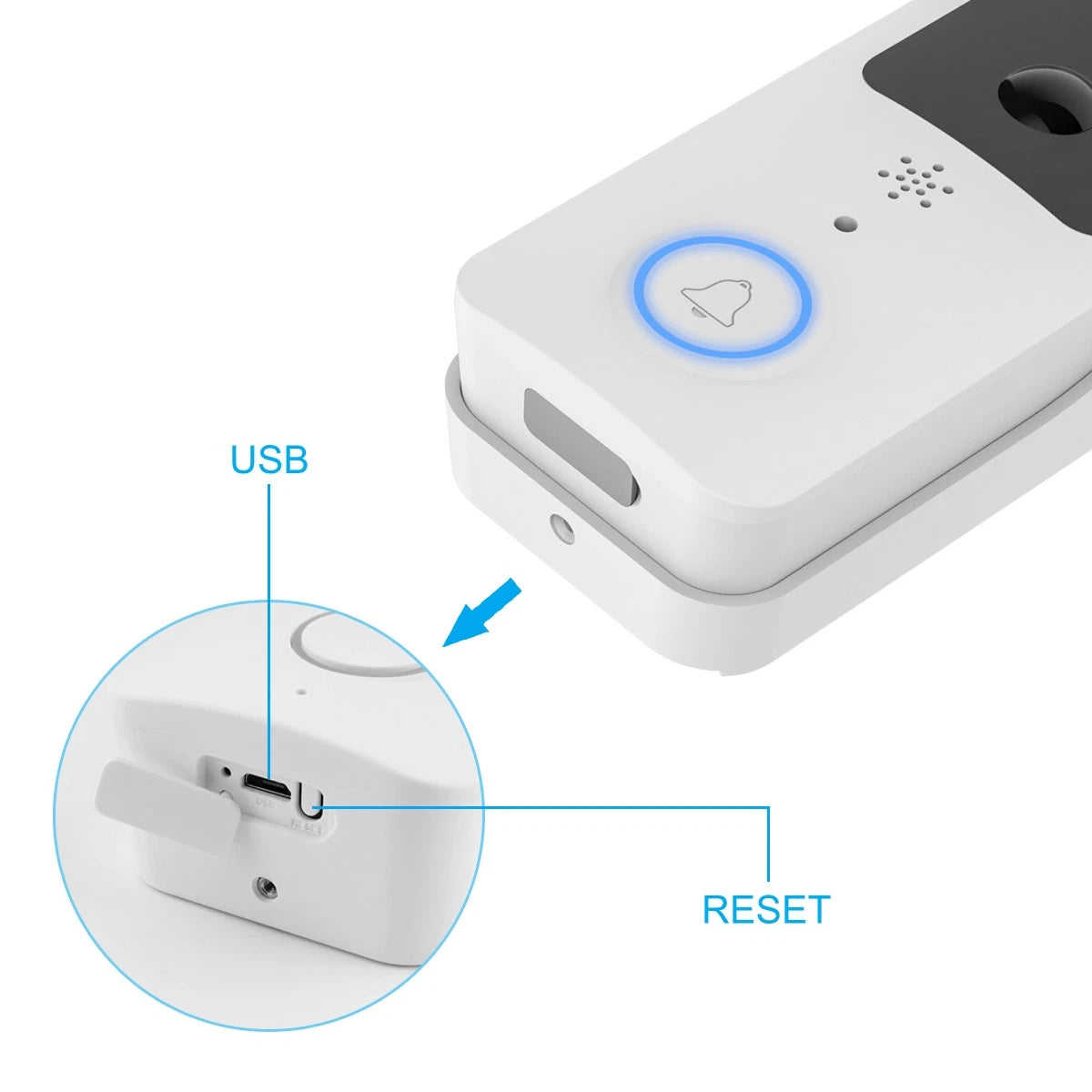 Wireless Smart WiFi Doorbell Video HD Camera Security Two-way Intercom Door Bell