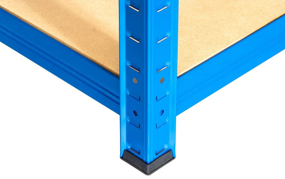 5 Tier Blue Metal Garage Shelving Unit 1000kg 180x120x60cm