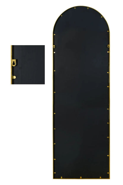 The Arcus New Extra Large Gold Framed Arched Mirror - 71" X 24" 180 x 60cm