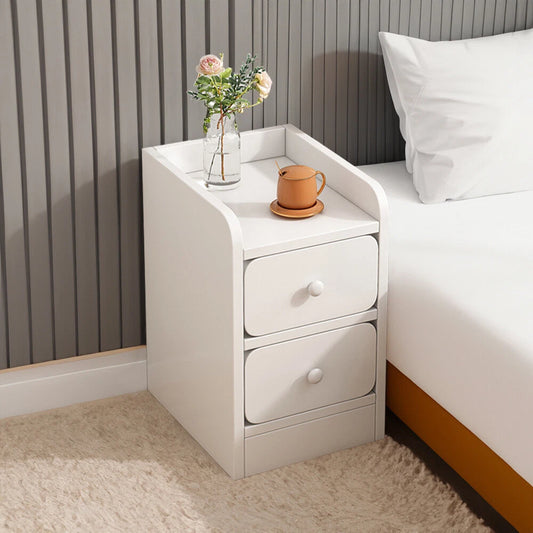 Bedside Table White Drawer Cabinet