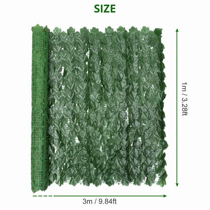 3M Artificial Garden Fence Hedge Ivy Leaf Wall Privacy Balcony Screening Trellis