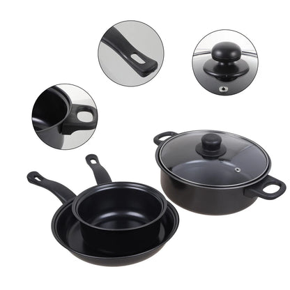 13pcs Cookware Set Pan Pot Non Stick Saucepans Frying Pan Cookware Set Glass Lid