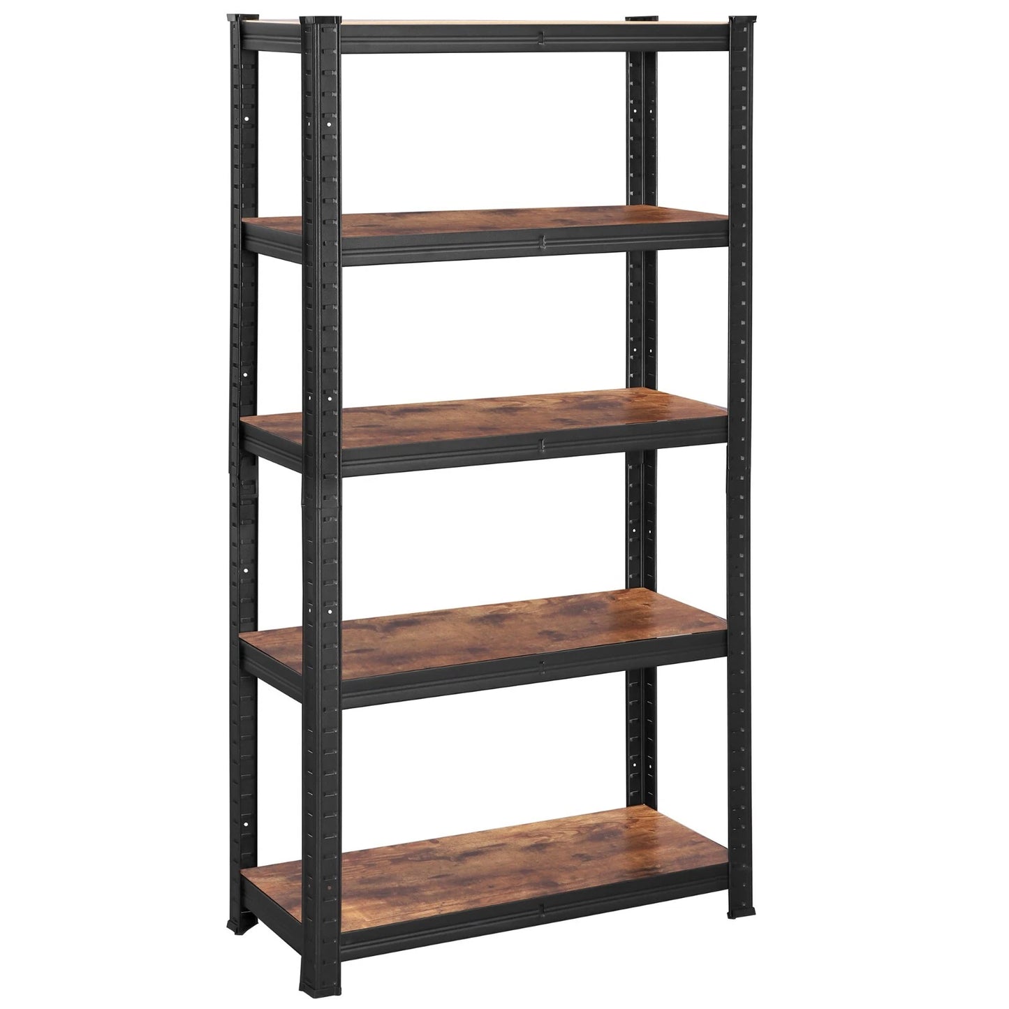 Shelving Unit 650kg Load Capacity Industrial Adjustable Rustic Brown