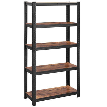 Shelving Unit 650kg Load Capacity Industrial Adjustable Rustic Brown