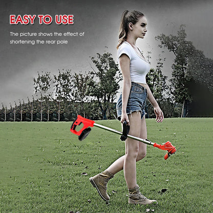 Electric Strimmer Grass Trimmer Weed Cutter Garden Edger 21V Cordless 2 Battery