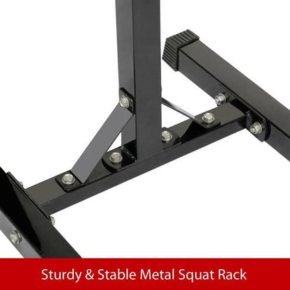 Squat Racks Barbell Rack Stand Adjustable Olympic Weight Bench Press Home Gym