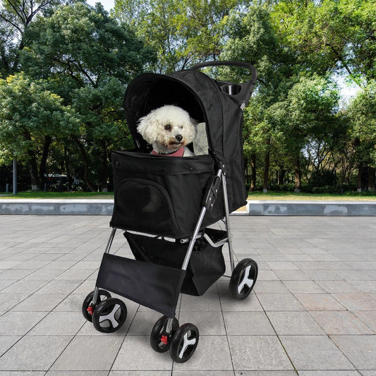 Pet Stroller Dog Cat Puppy Pram Pushchair Travel Cart Jogging Buggy Carrier