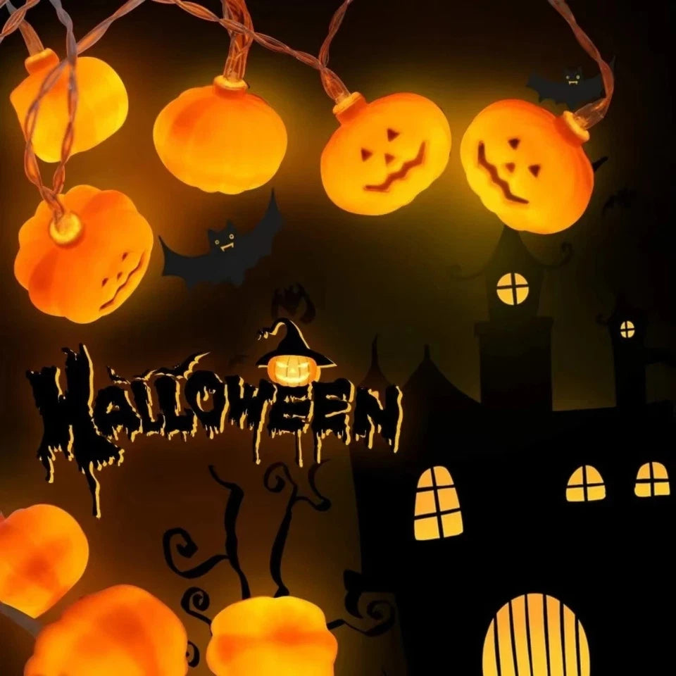 20 String Lights Halloween Pumpkin LED Decoration House Party 3 Meter