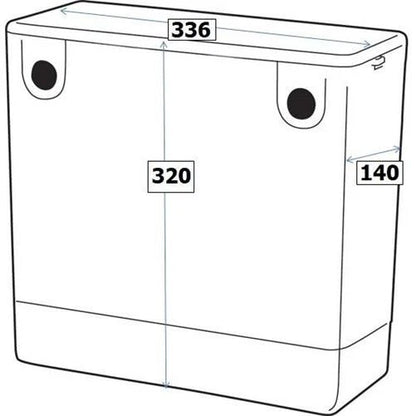 500mm Bathroom Toilet Soft Close Seat Back To Wall Cistern Furniture Unit White