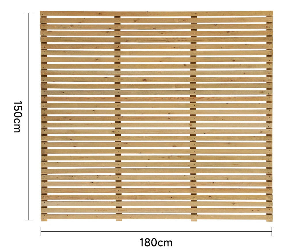 6ft Contemporary Slatted Rough Sawn Treated Fence Panel