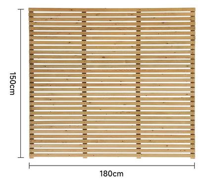 6ft Contemporary Slatted Rough Sawn Treated Fence Panel