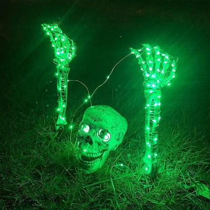 Large Ground Breaking Skeleton with Light Up Eyes Halloween Decoration Prop