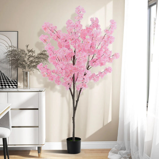 190cm Tall Artificial Cherry Blossom Tree Faux Floral Plant 1170 Flowers