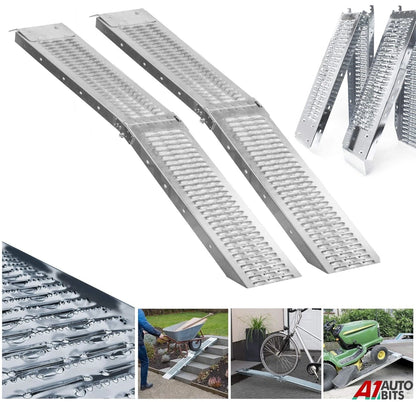 2x Large 180cm foldable loading ramp up to 400 kg load Capacity