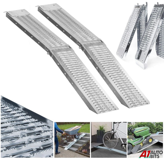 2x Large 180cm foldable loading ramp up to 400 kg load Capacity