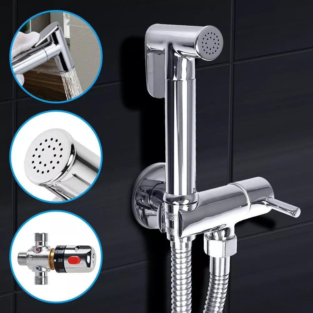 Thermostatic Mixer Valve Toilet Shower Head Bidet Spray Muslim Shower Shattaf UK