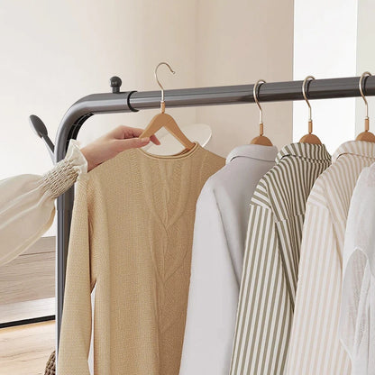 Heavy Duty Metal Clothes Rack Single Rail Garment Dress Indoor