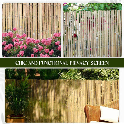 Bamboo Slat Fence Screen Roll Screening Fencing Privacy Sun Panel Garden Outdoor
