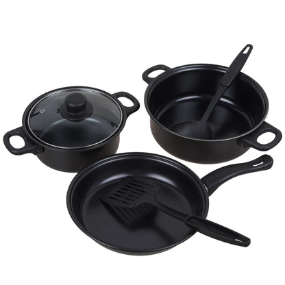 13pcs Cookware Set Pan Pot Non Stick Saucepans Frying Pan Cookware Set Glass Lid