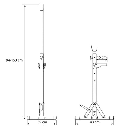 Squat Rack Barbell Stands Bench Press Heavy Duty Indoor Outdoor MADE IN EU