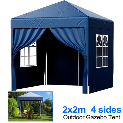 2X2M Pop-up Gazebo with 4 Sides Outdoor Garden Canopy Party Tent