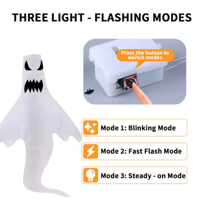 4X Halloween LED Light Ghost Outdoor Decors Garden Prop Party Hanging Decor